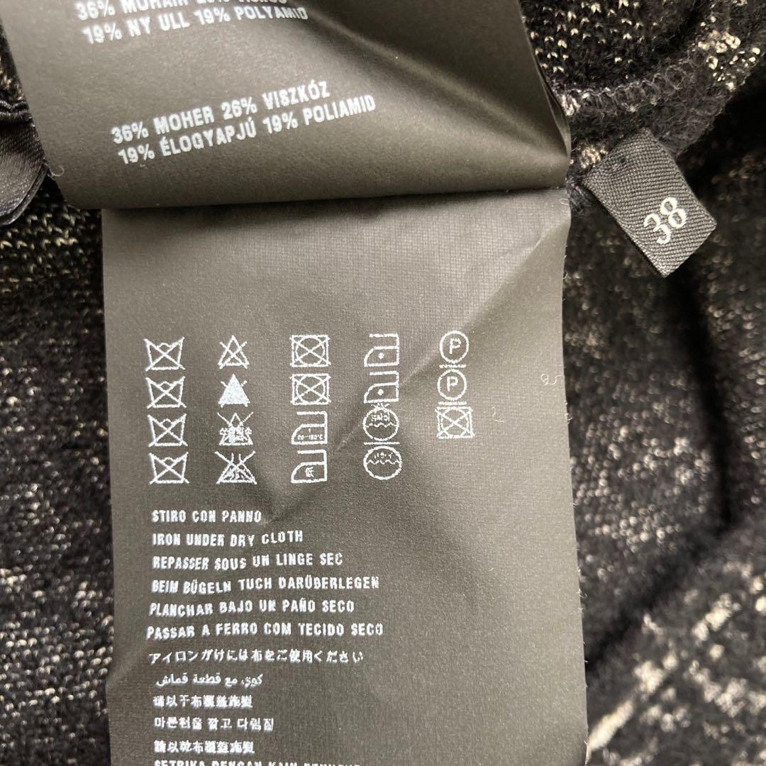 PRADA ウールスカート ブラック 38 ツイード フォーマル キレイめ