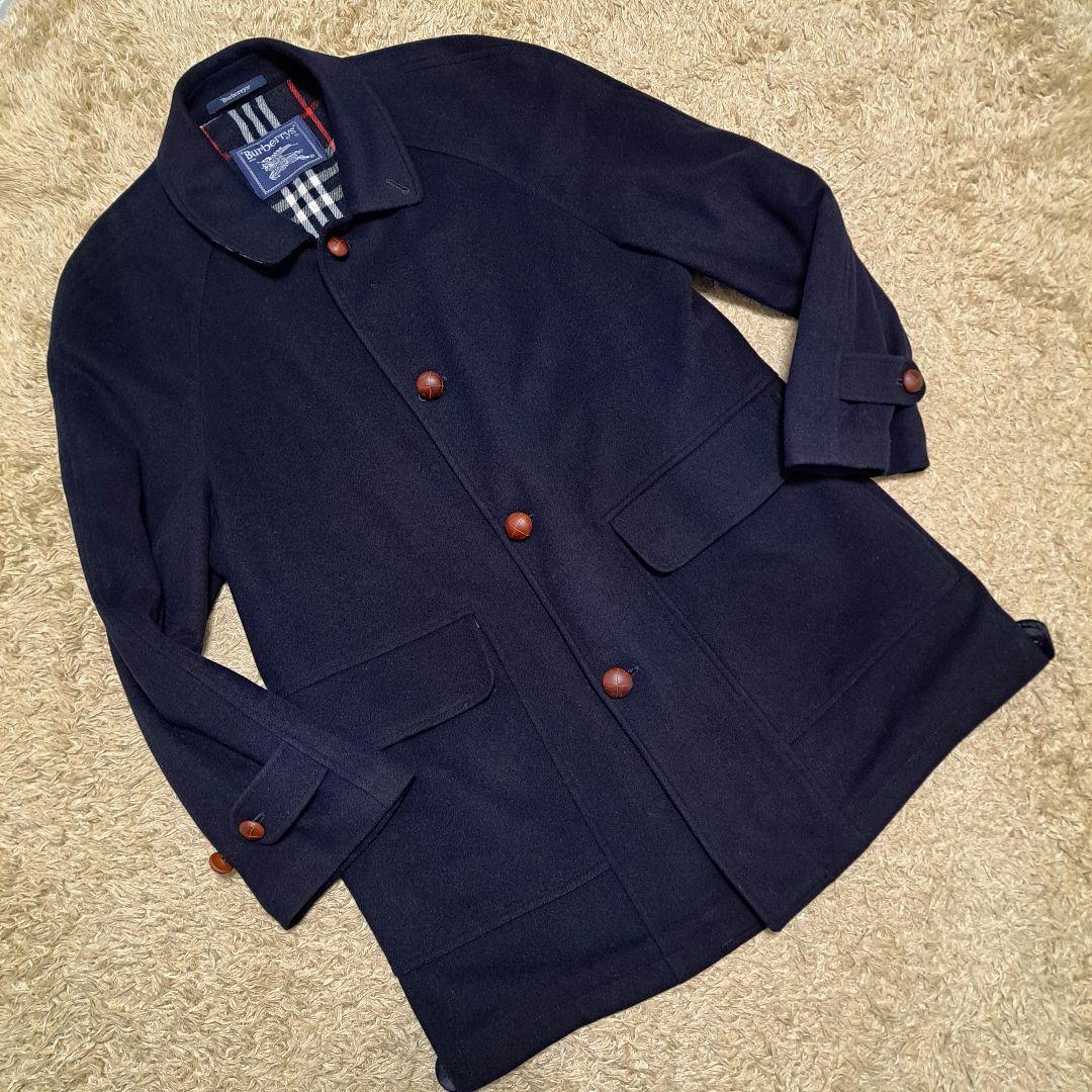 BURBERRY　バーバリー　カシミヤ混　コート　クルミボタン