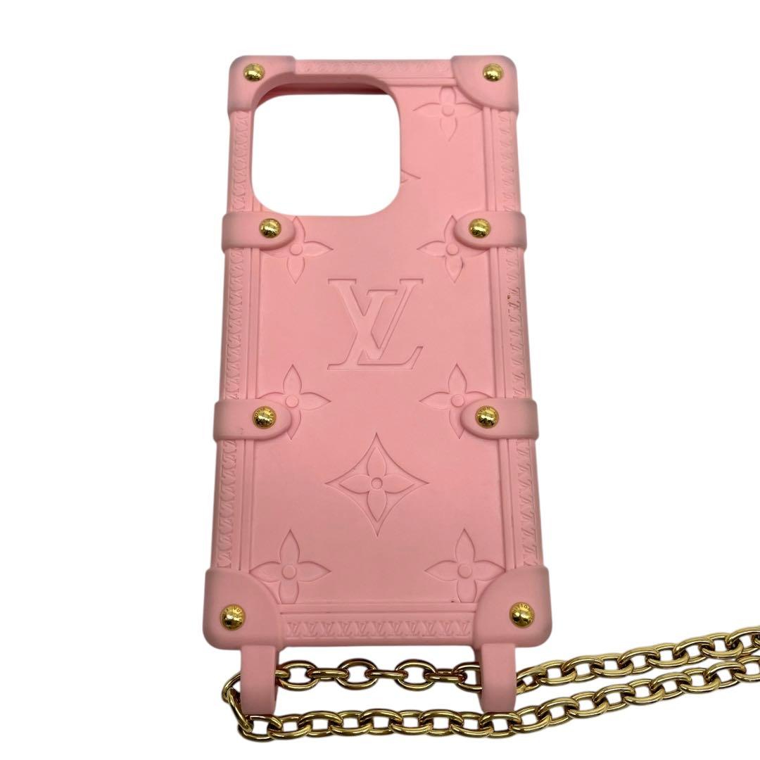 ルイヴィトン iPhone14Proケース リ トランク モノグラム チェーン