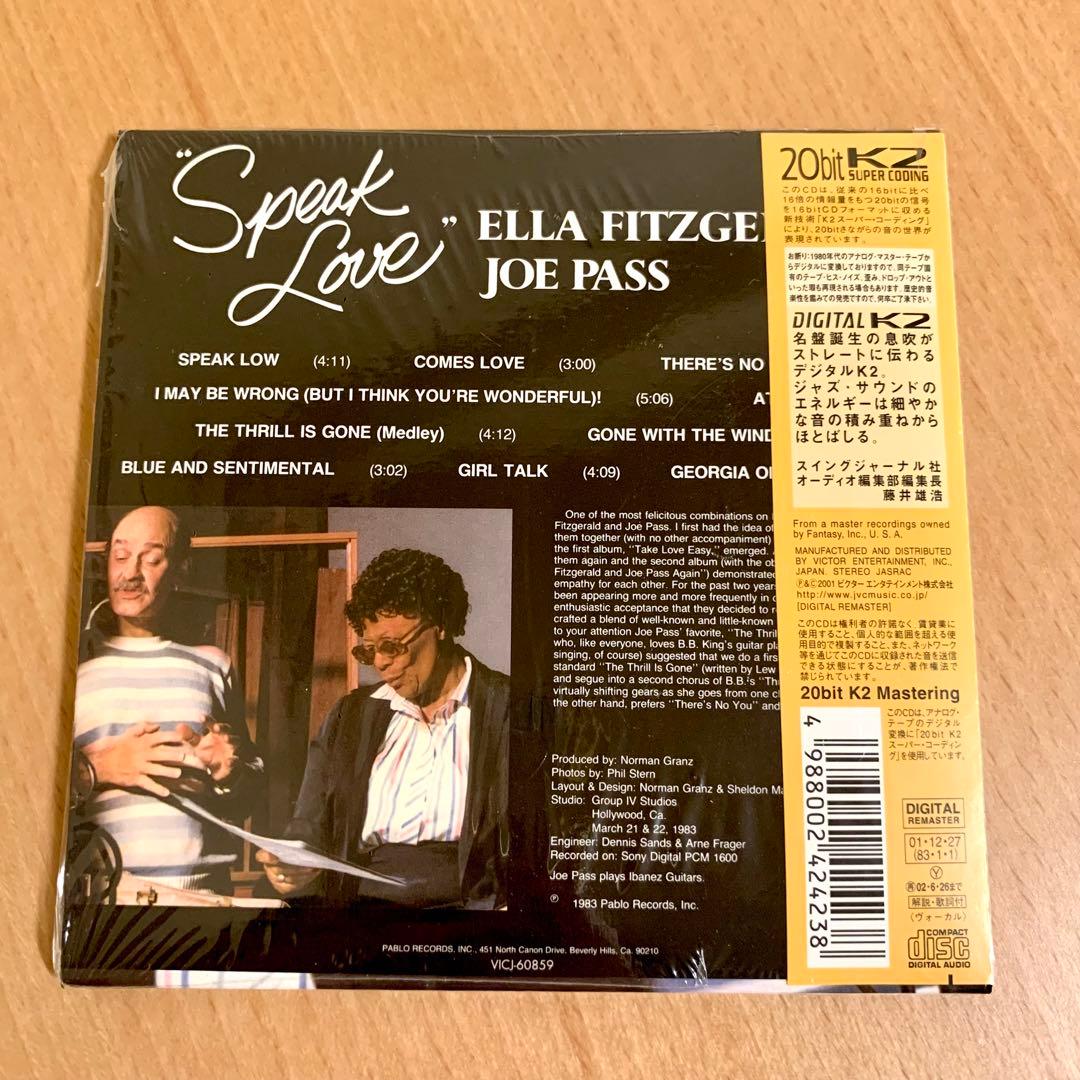 ELLA FITZGERALD＆JOE PASS／Speak Love 紙ジャケ