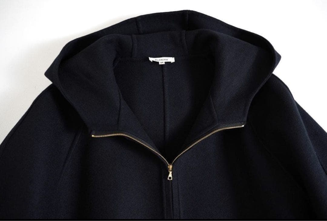 ブラミンク ダブルフェイス フーデッド コート定価17万 極美品