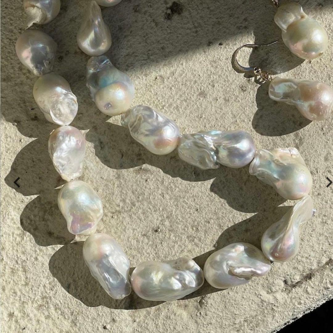 STELLAR HOLLYWOOD ビッグブロックパールネックレス