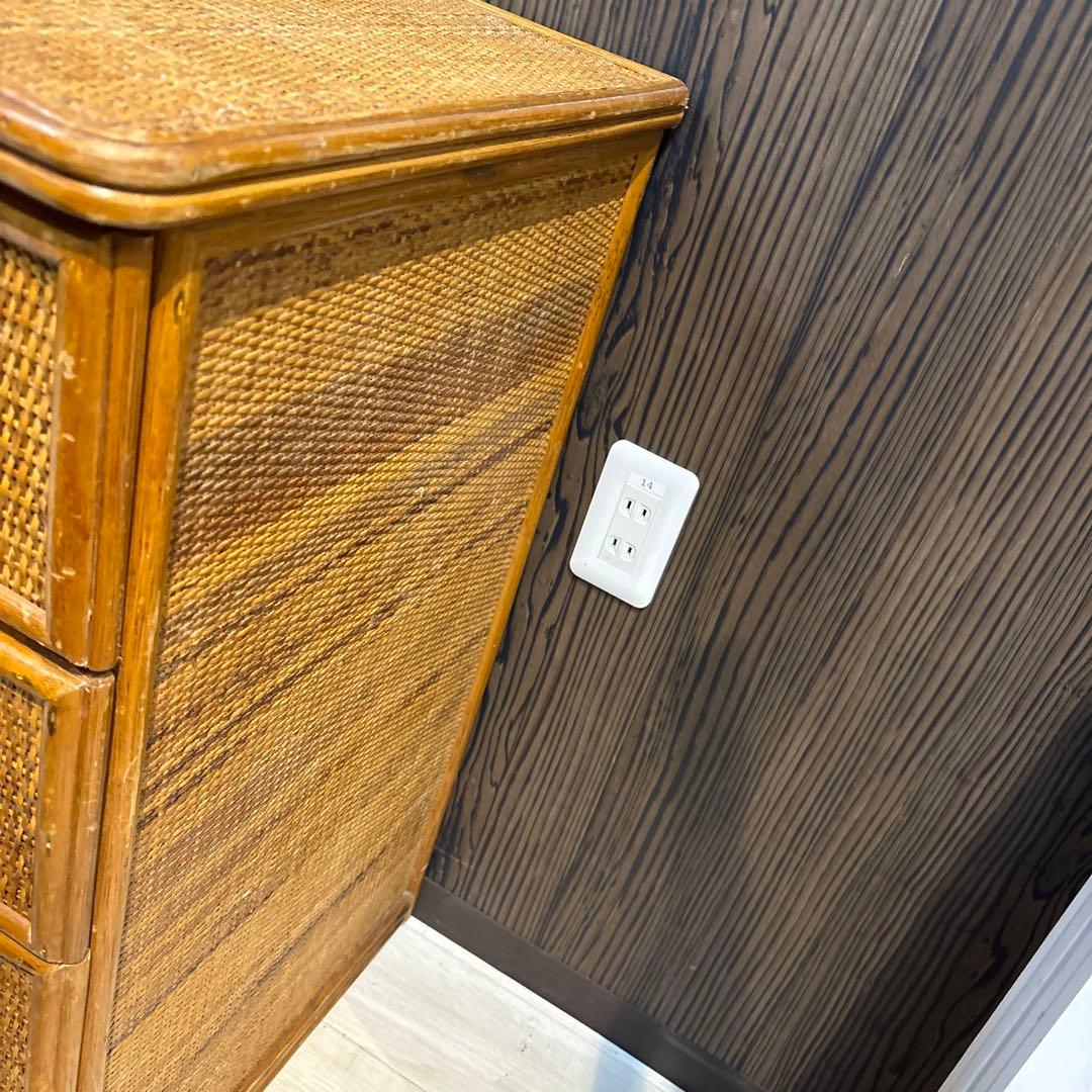 ラタン製シンプルチェスト 6引き出し