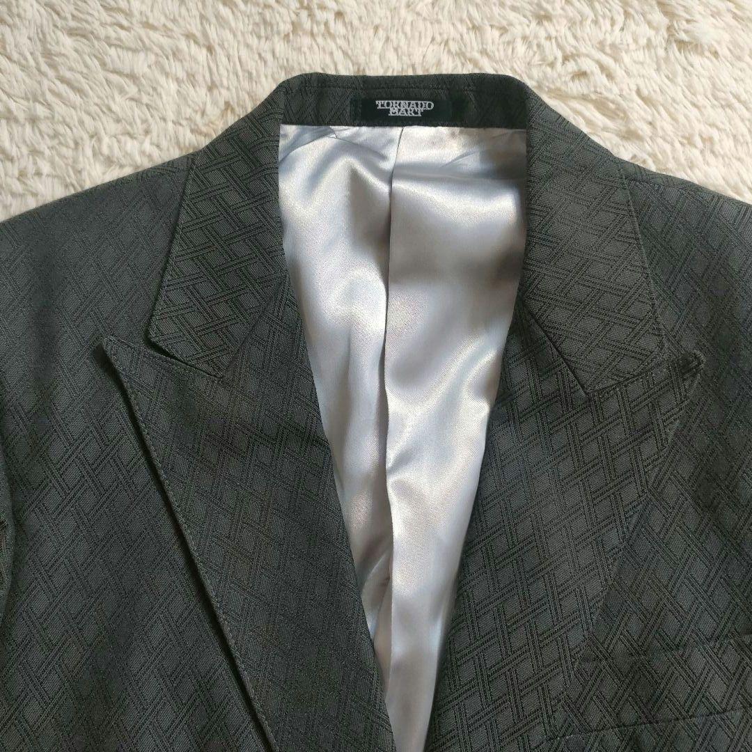 トルネードマート セットアップ ベルボトム ジオメトリック柄 ブラック L