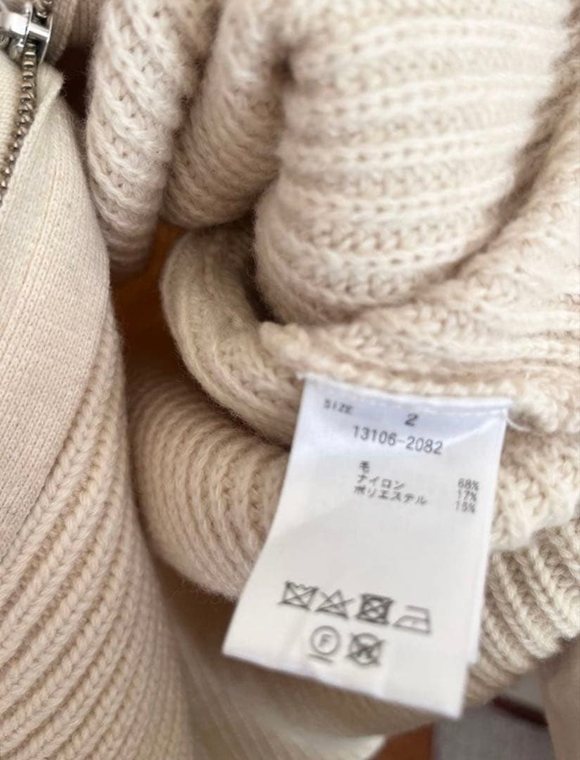 みんです　 clane zipcollarknitvest サイズ2