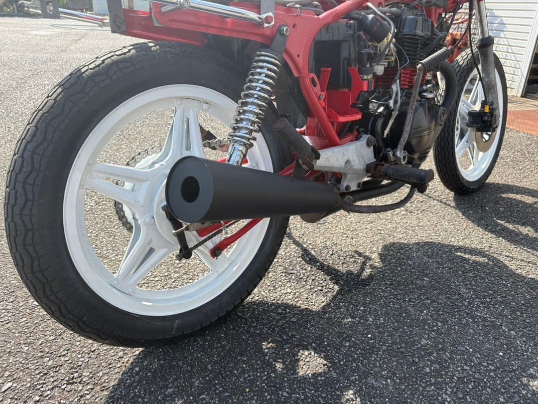 ホークⅢ　ショート管　メガホン　ブラック　100π　CB250N CB400N