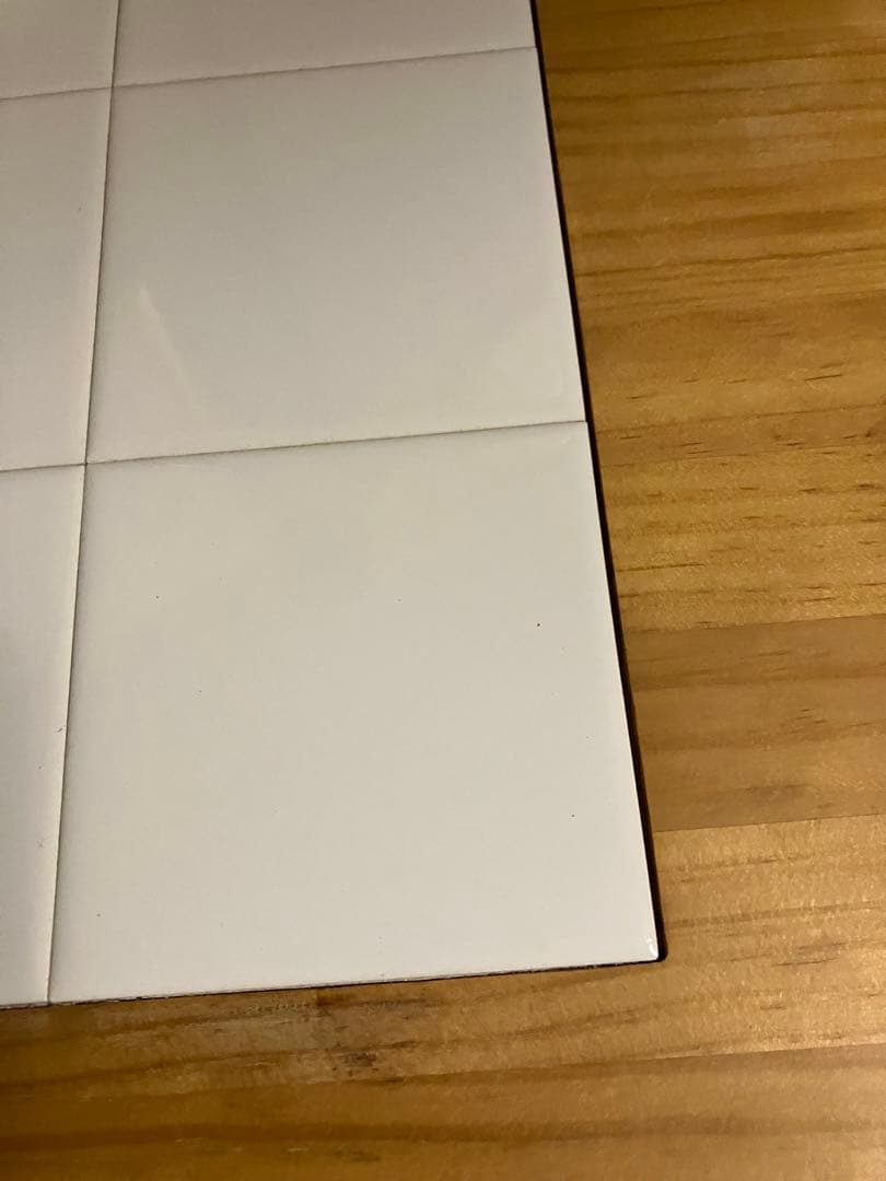 【送料込】キッチンワゴン　木製　キャスター付　タイル張り　モモナチュラル