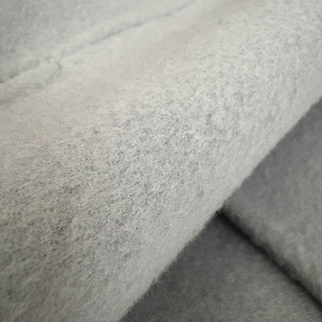 MUSE リバーロングノーカラーコート　ウールコート　ノーカラーアウター　36