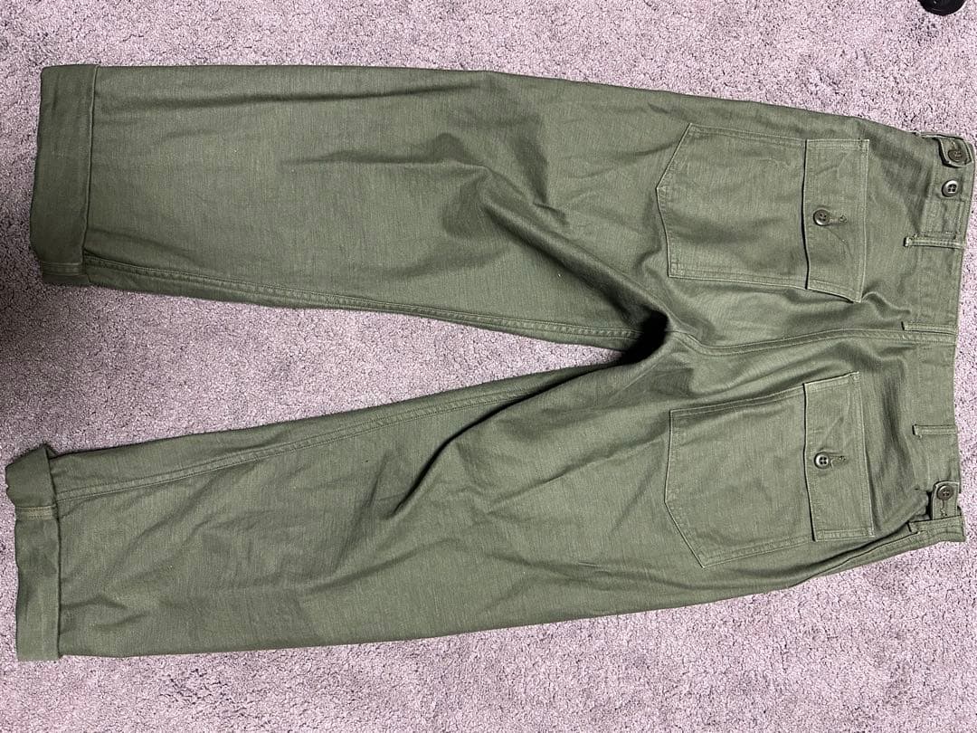 orSlow ワークパンツ S オリーブグリーン