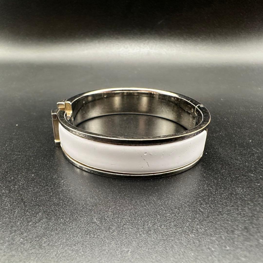 美品✨　エルメス　バングル　ブレスレット　Hクリック　 シルバー　1325