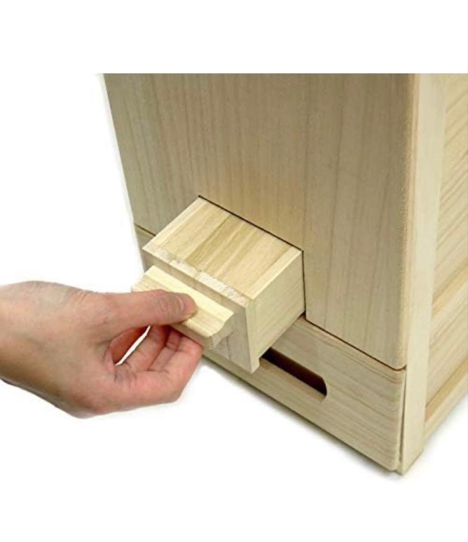 【美品・1ヶ月使用】竹本木箱店 総桐 計量米びつ 30kg用 日本製