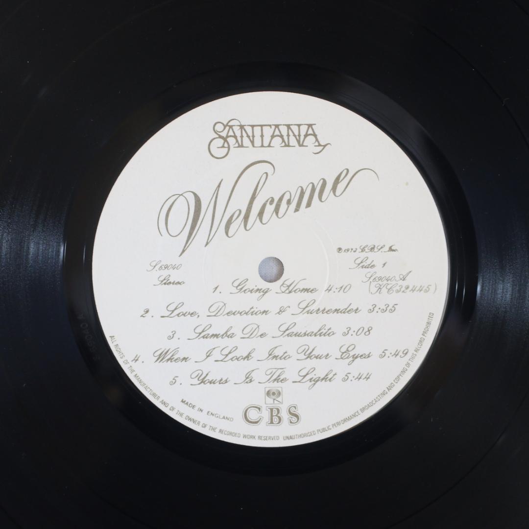 英LP Santana Welcome UKオリジナル盤 両面マト1の初回プレス