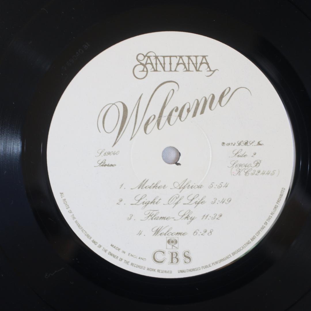 英LP Santana Welcome UKオリジナル盤 両面マト1の初回プレス