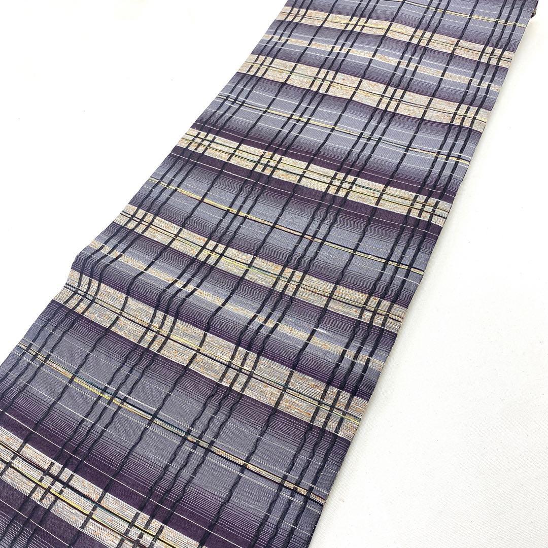 商談中⭐︎O0347 新品 単衣 夏向き 藤本仁謹製 正絹 名古屋帯