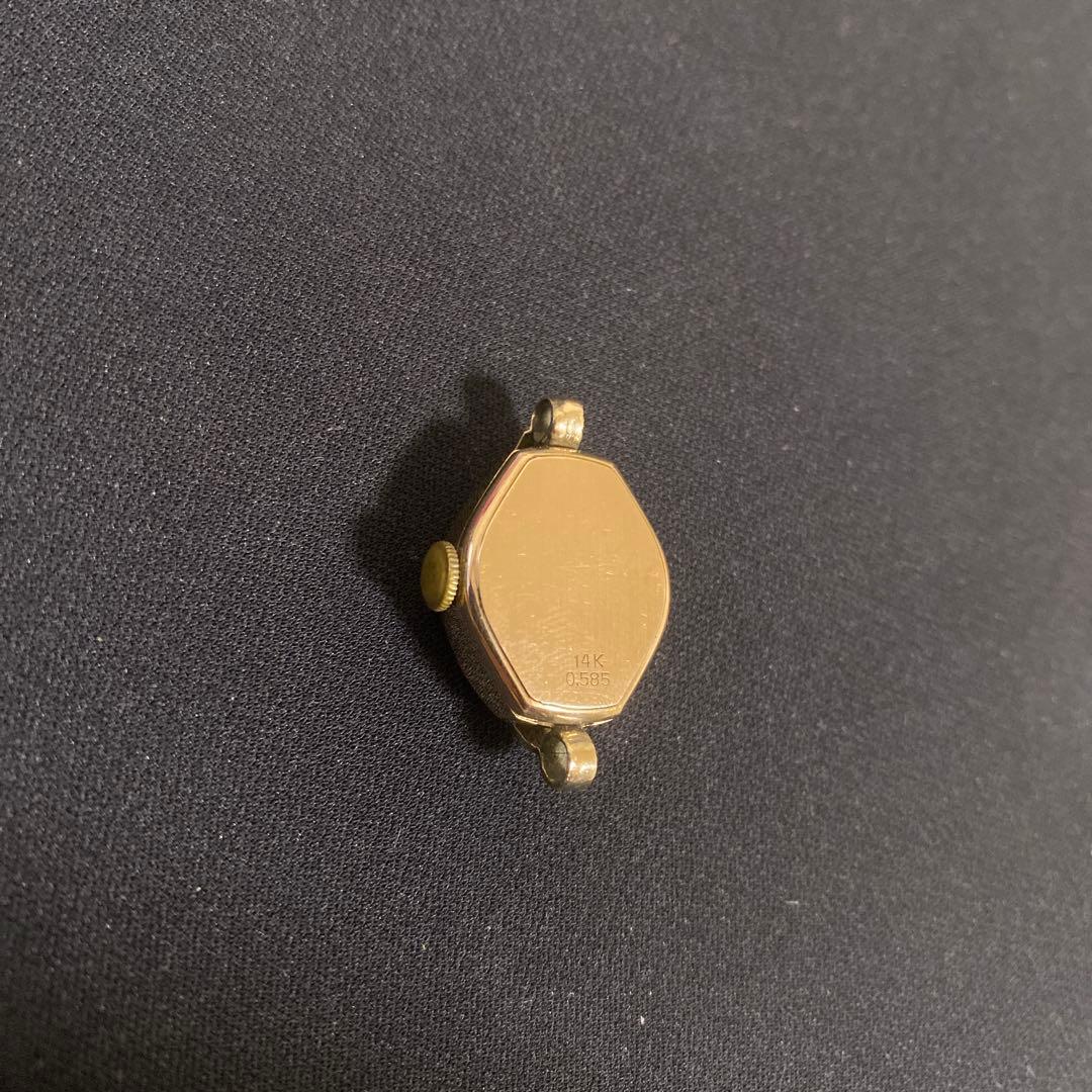 最終値下げ　金無垢　レディース　手巻き時計　14k 585 明日出品取り消し