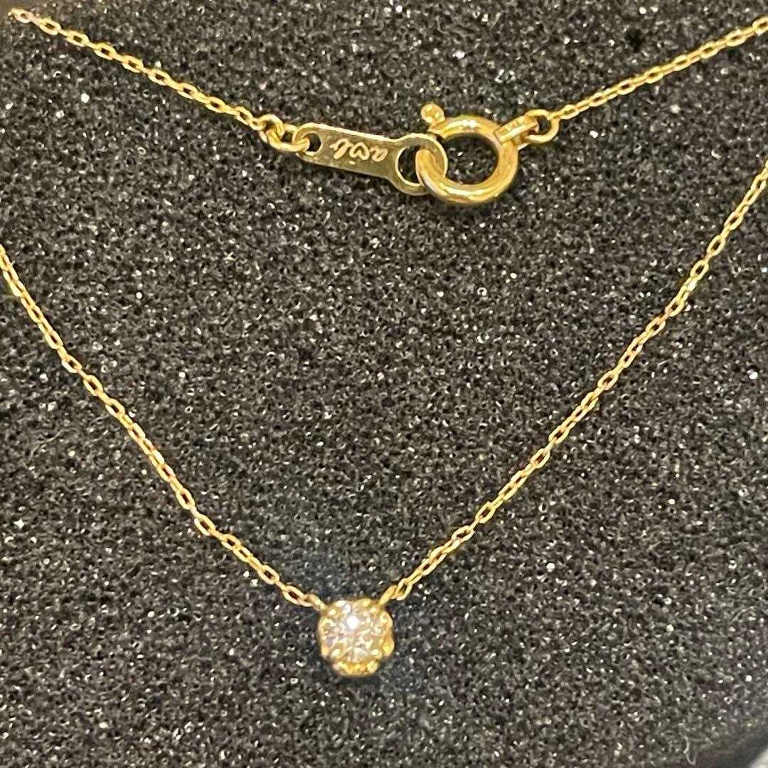 AHKAH アーカー K18 ダイヤモンドプチネックレス