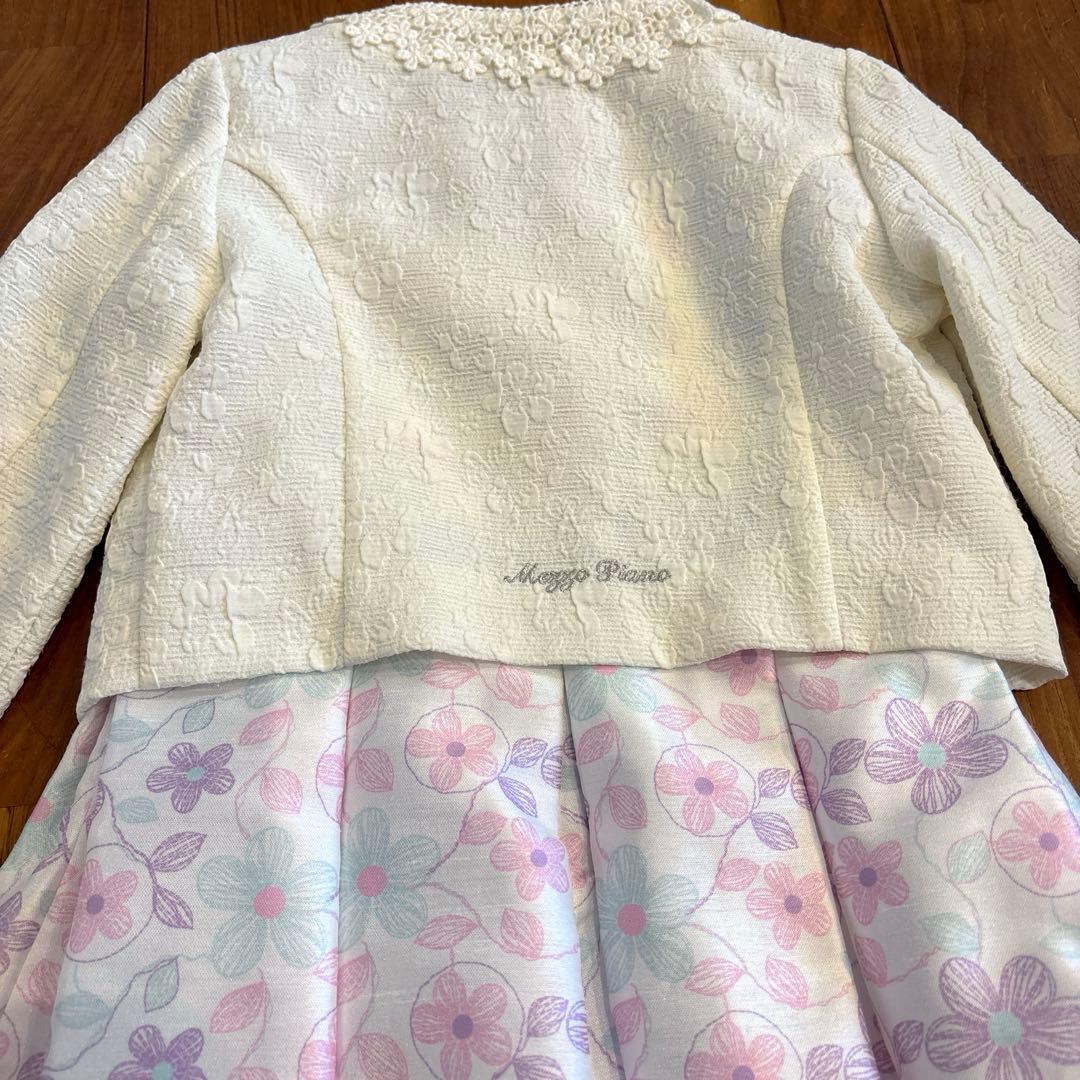 mezzo piano メゾピアノ花柄ドレスとジャケットセット 120cm