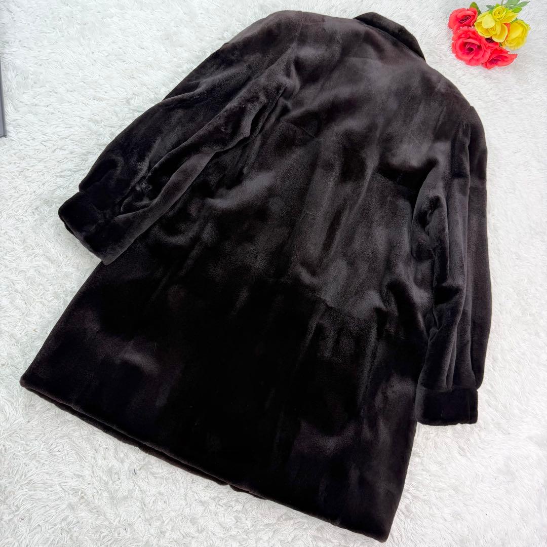 サガミンク シェアードミンク リアルファー コート 本毛皮 毛並み〇