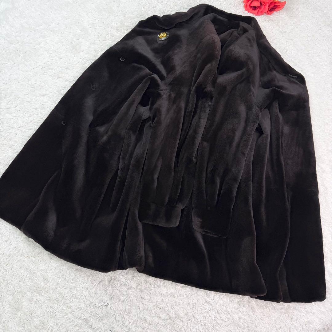 サガミンク シェアードミンク リアルファー コート 本毛皮 毛並み〇