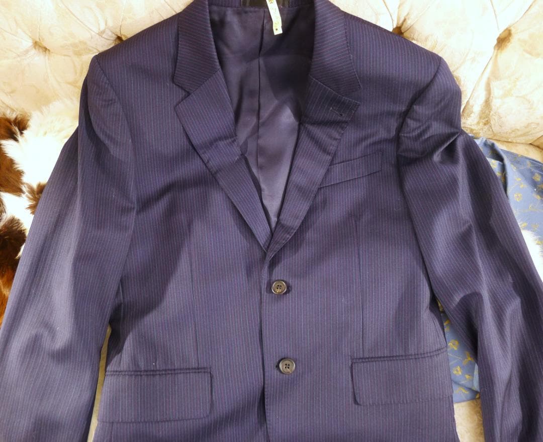 メンズ●【ポールスミス】ネービーカラーピンストライプスーツ美品●