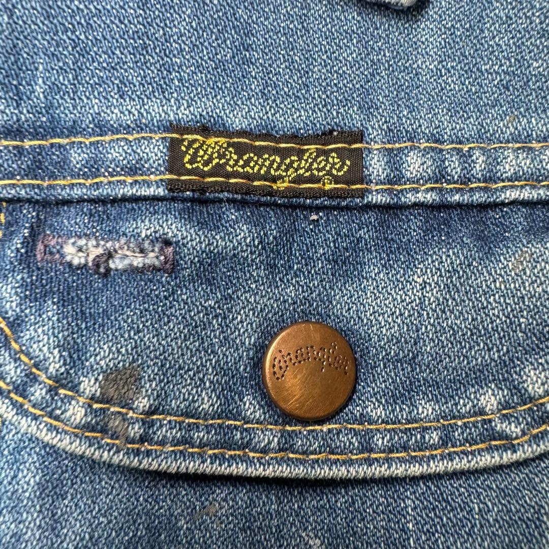 ☆Wrangler USA製 黒タグ デニムジャケット 2ポケット 70s☆