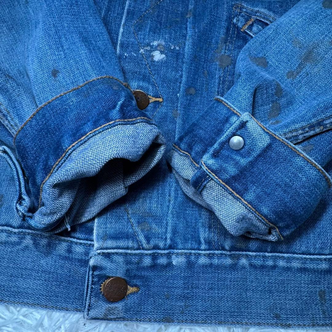 ☆Wrangler USA製 黒タグ デニムジャケット 2ポケット 70s☆