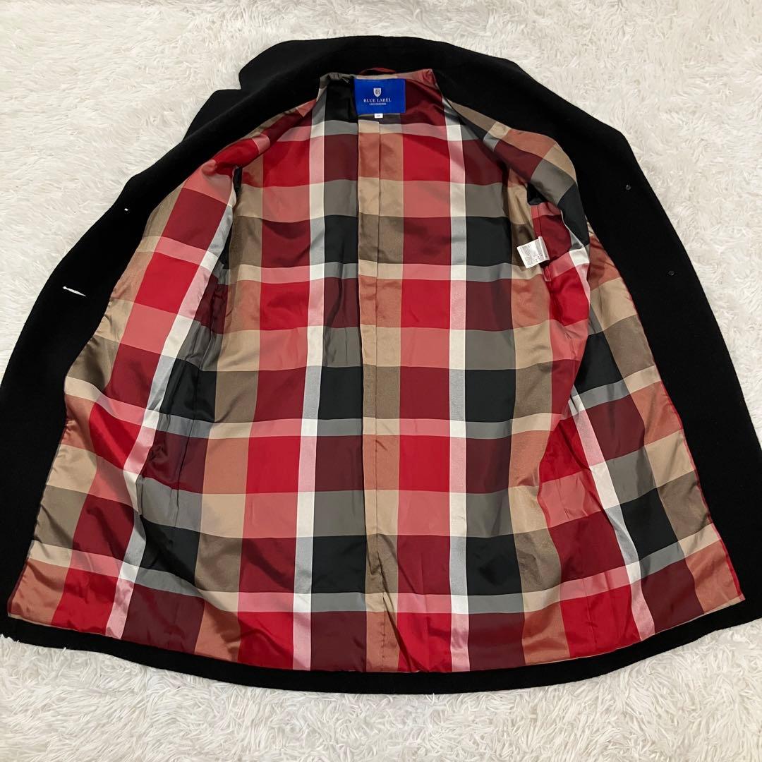 ブルーレーベルクレストブリッジ チェスターコート オーバーサイズ 38 黒