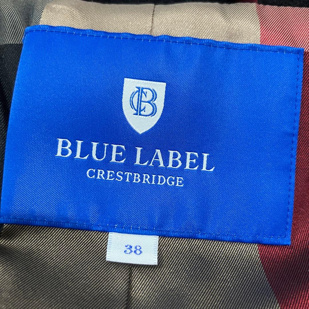 ブルーレーベルクレストブリッジ チェスターコート オーバーサイズ 38 黒