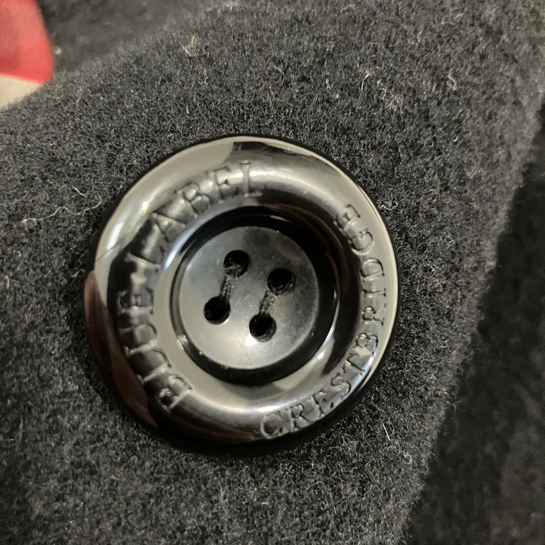 ブルーレーベルクレストブリッジ チェスターコート オーバーサイズ 38 黒