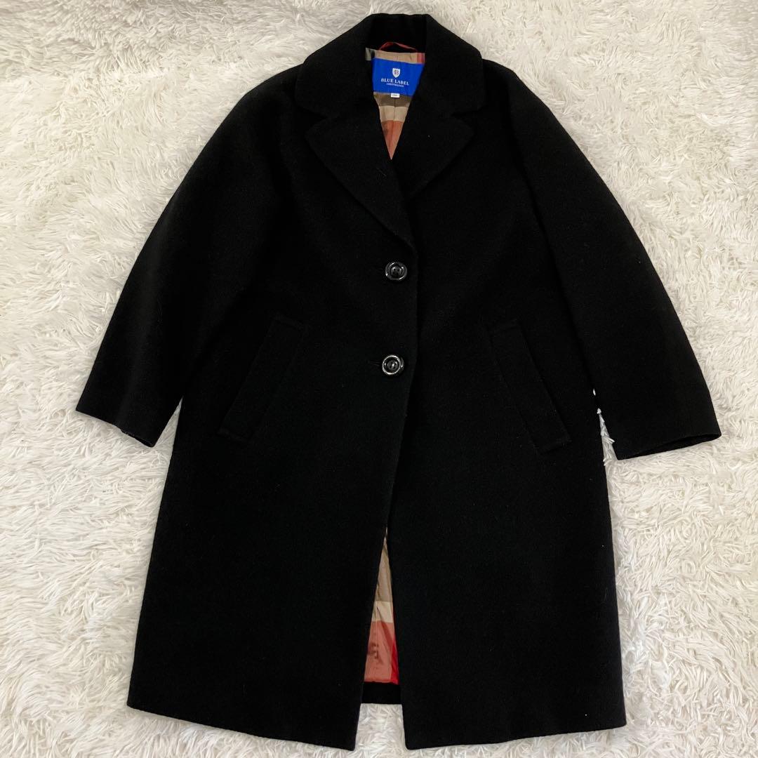 ブルーレーベルクレストブリッジ チェスターコート オーバーサイズ 38 黒