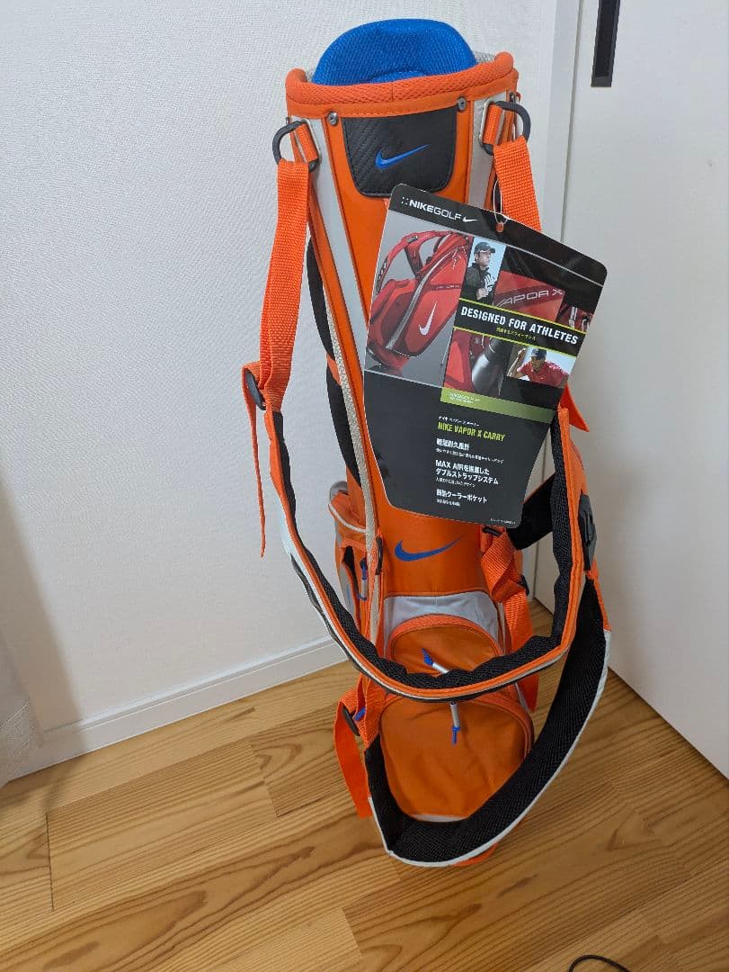 NIKE ナイキ　軽量　キャディーバック　スタンド　ショルダー　オレンジ