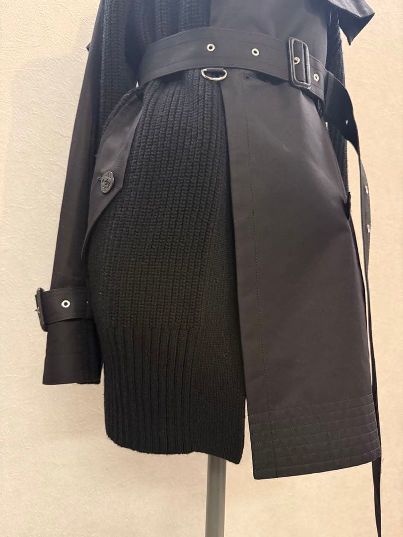 sacai 15万 21A/W ウールトレンチドッキングコート