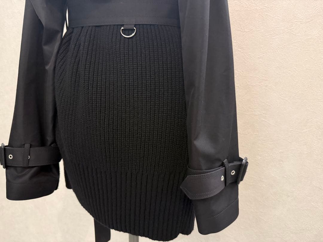 sacai 15万 21A/W ウールトレンチドッキングコート