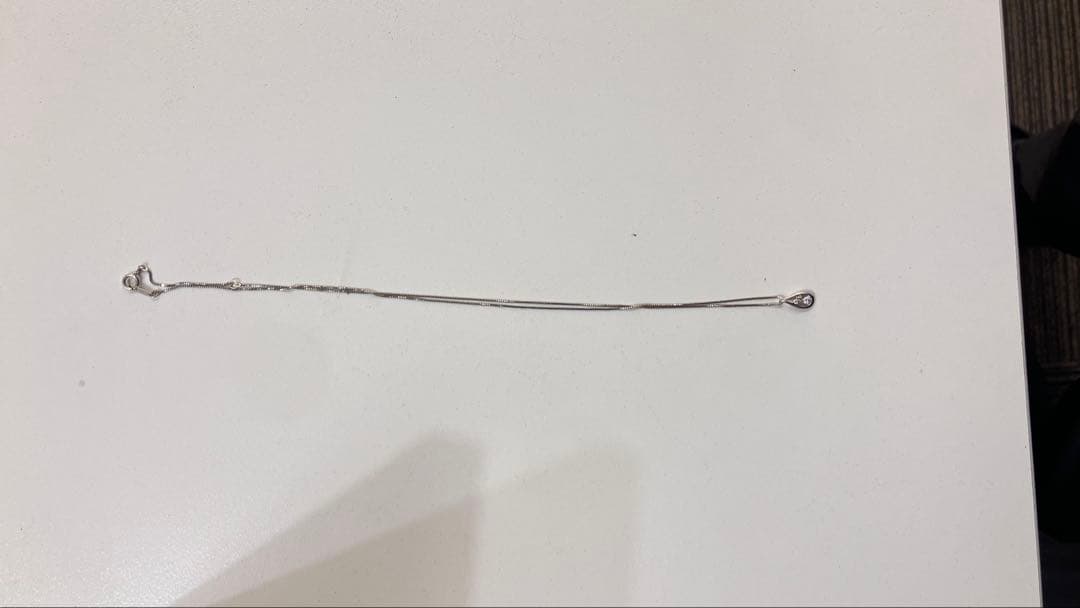 k18 WG ネックレス　ダイヤモンド　0.05ct ベネチアン