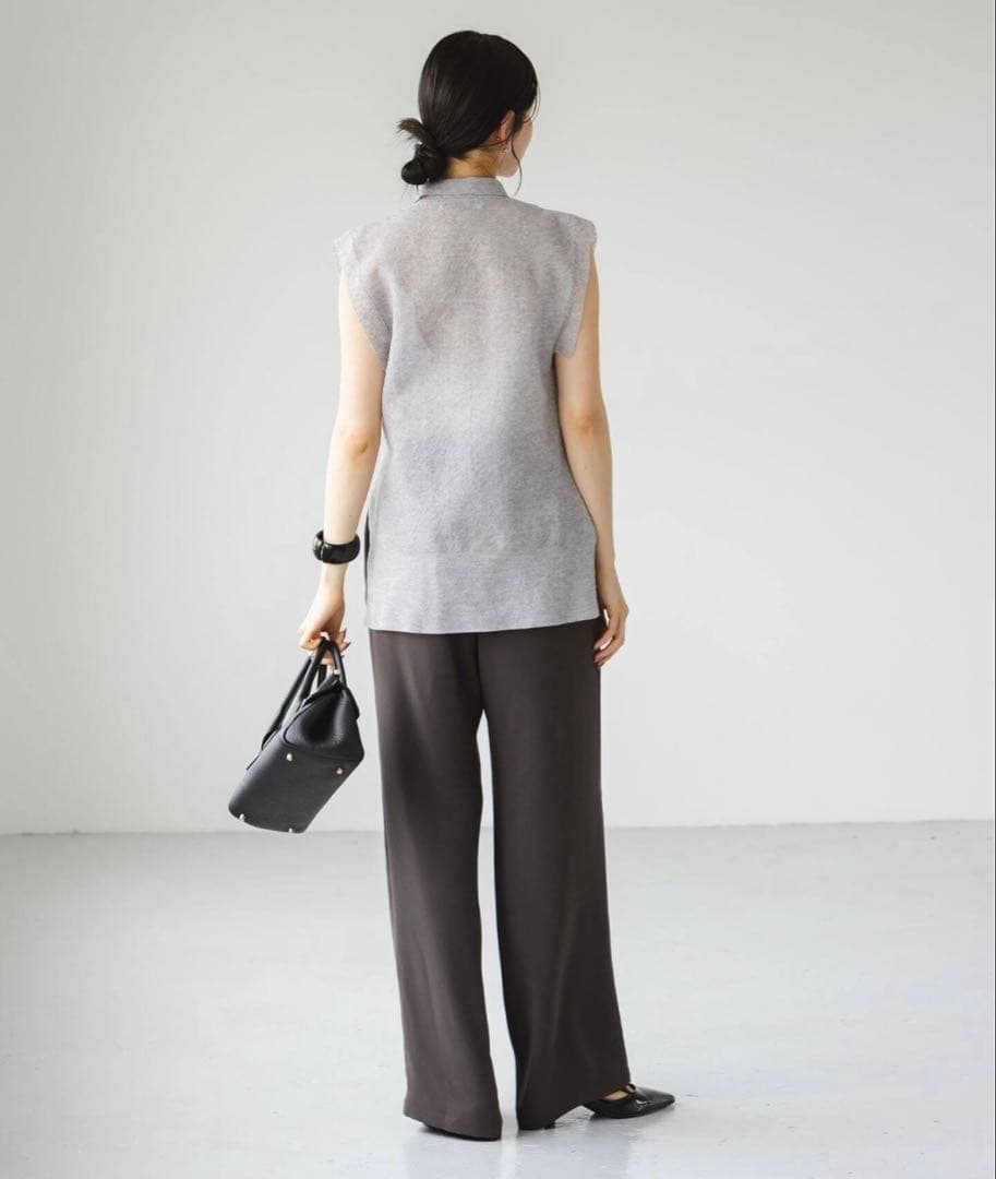 【noble】ライトジョーゼットドレープパンツ