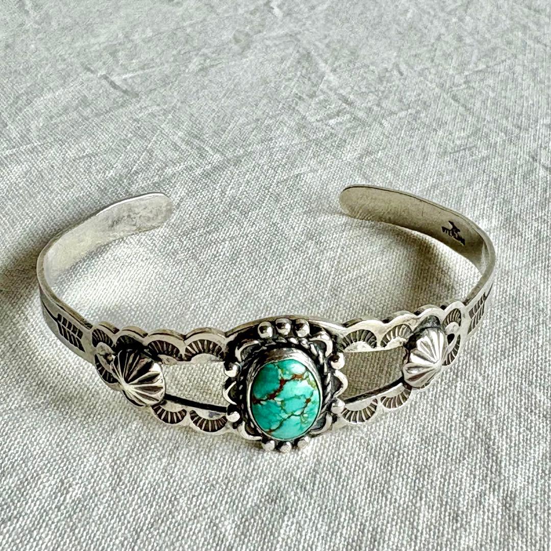 1940’s ヴィンテージ ナバホ バングル　スターリングシルバー　ターコイズ