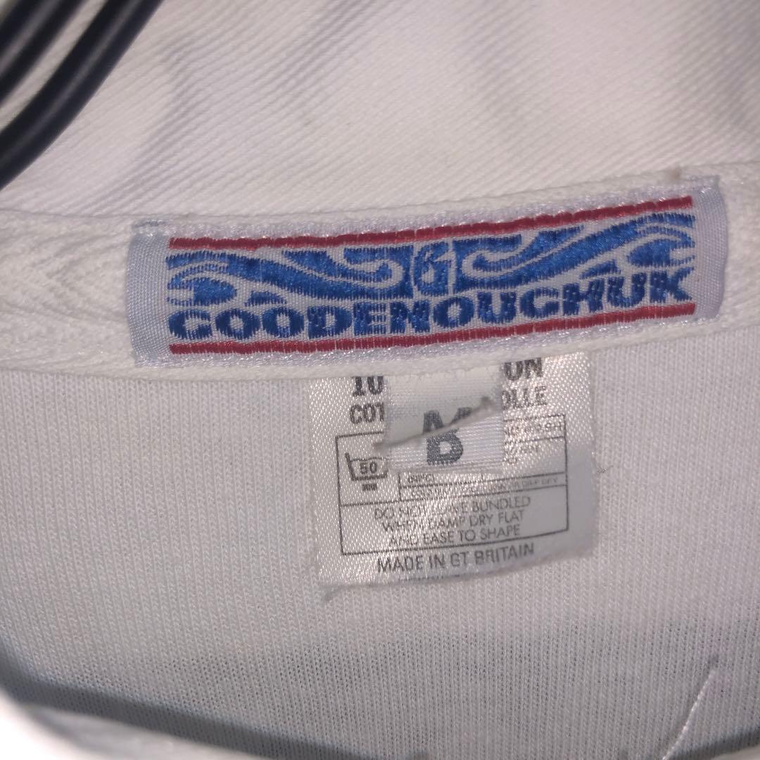 good enough ラグビーシャツ　ブラック×ホワイト×オレンジ