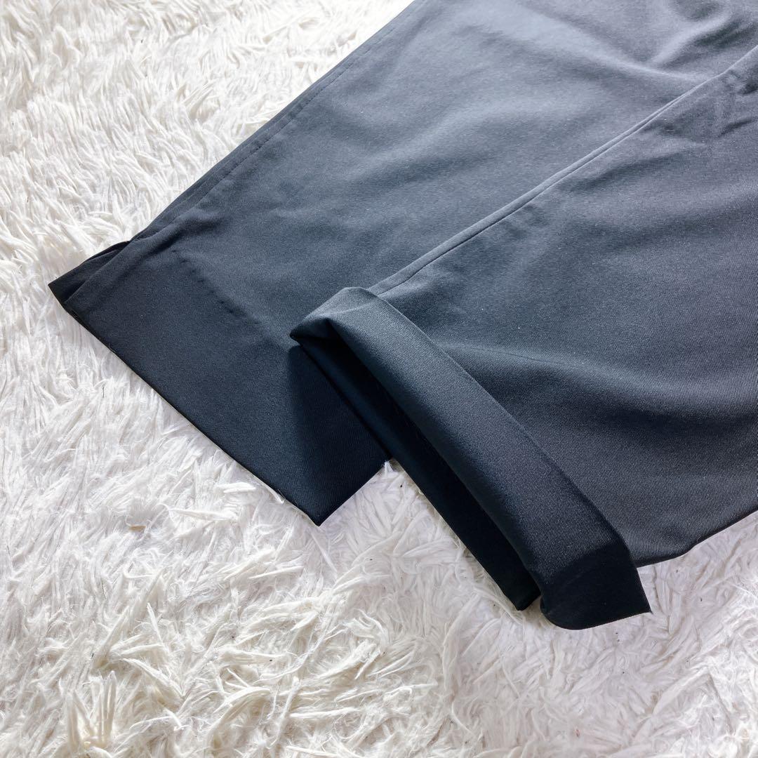 シャネル ストレッチ ロゴ金具 ココ刺繍 美シルエット パンツ ブラック 黒