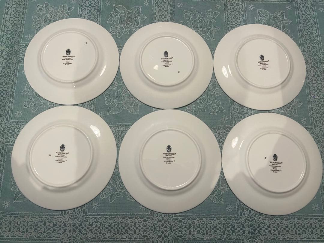 ウェッジウッド　ワイルドストロベリー　ケーキ皿　15cm 6枚セット