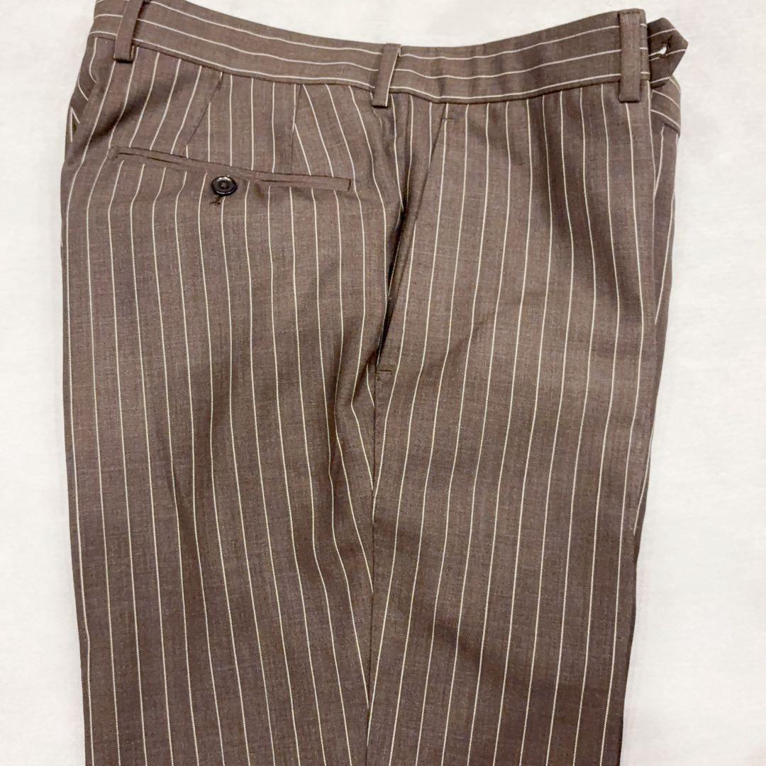 極美品 トゥモローランド ピルグリム ブラウン ストライプ スーツ