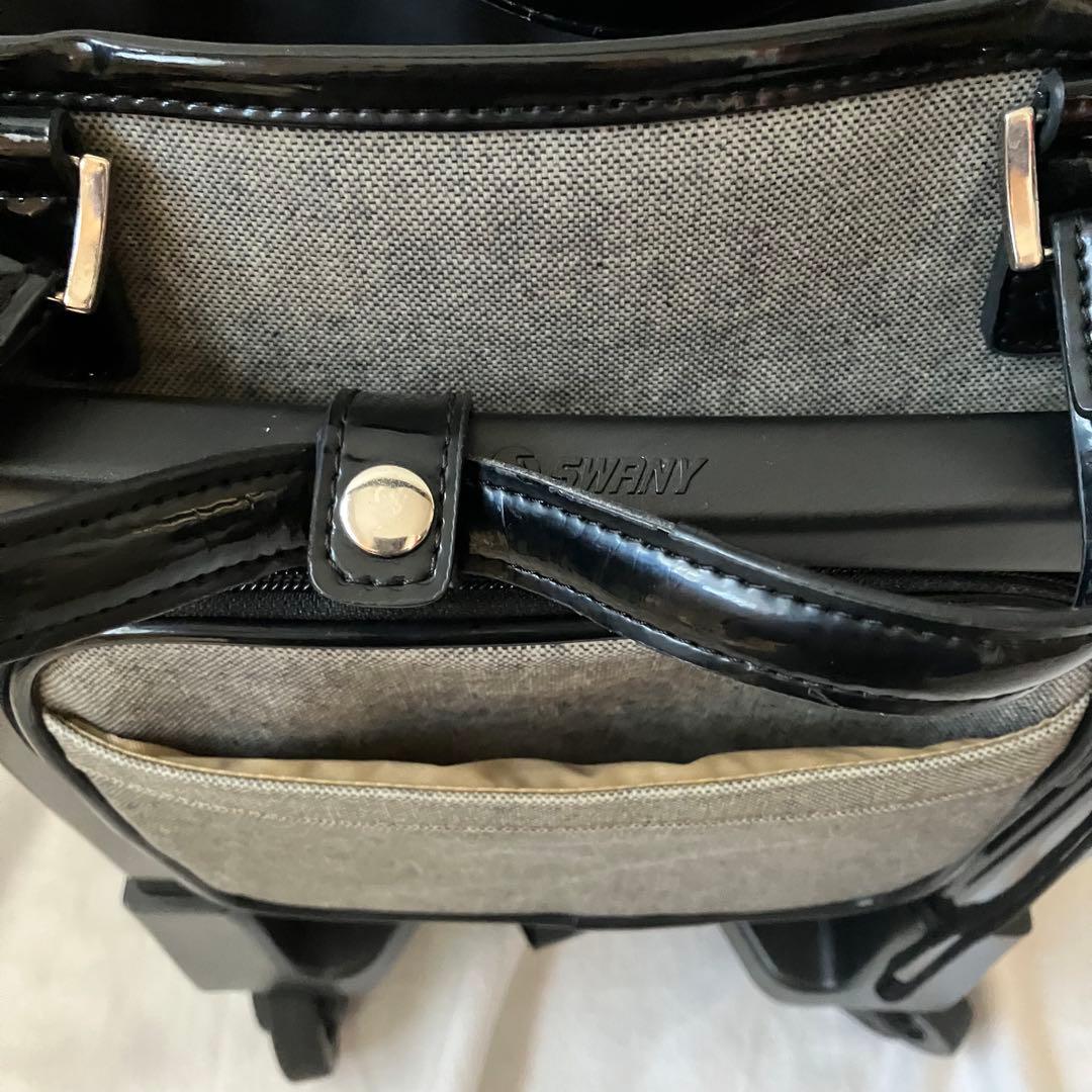 【美品】SWANY スワニー 4輪キャリーバッグ 機内持ち込可　モノグラーモ