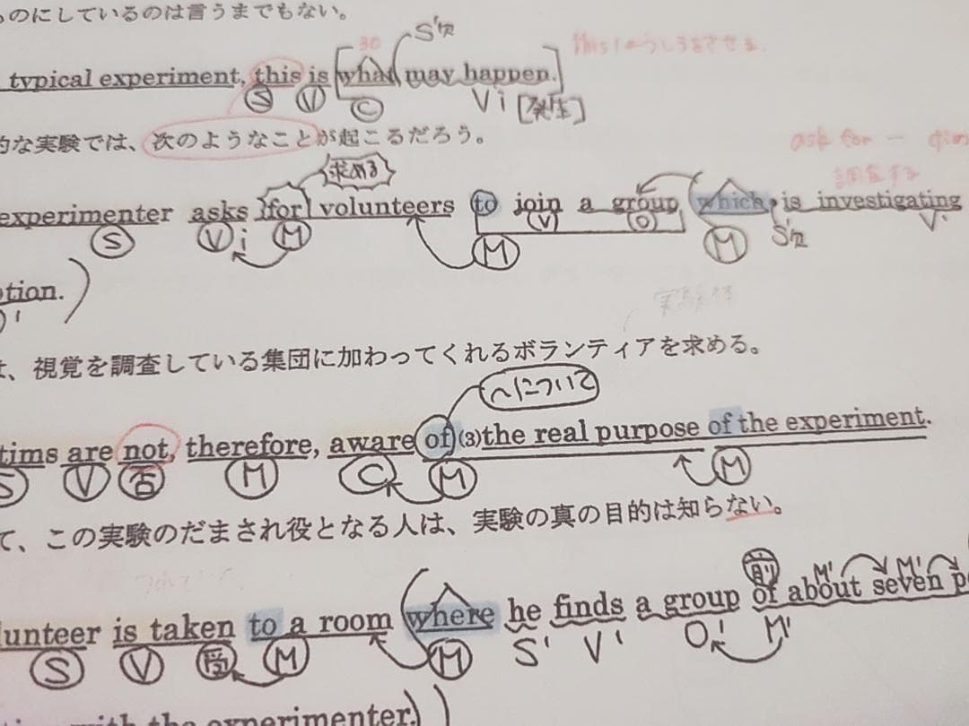 河合塾の登木先生による長文読解総合英語夏期講義プリント　鉄緑会　駿台
