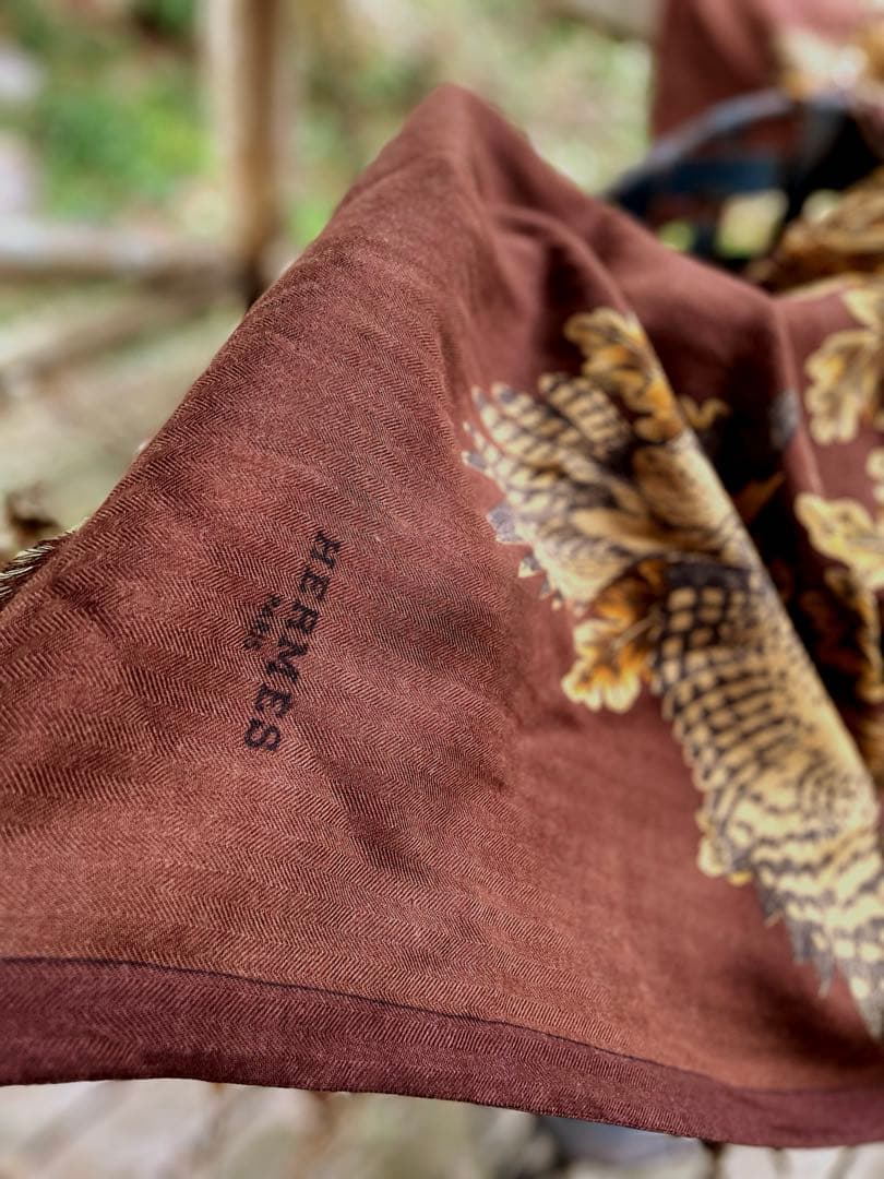 HERMES カシミヤ　マフラー