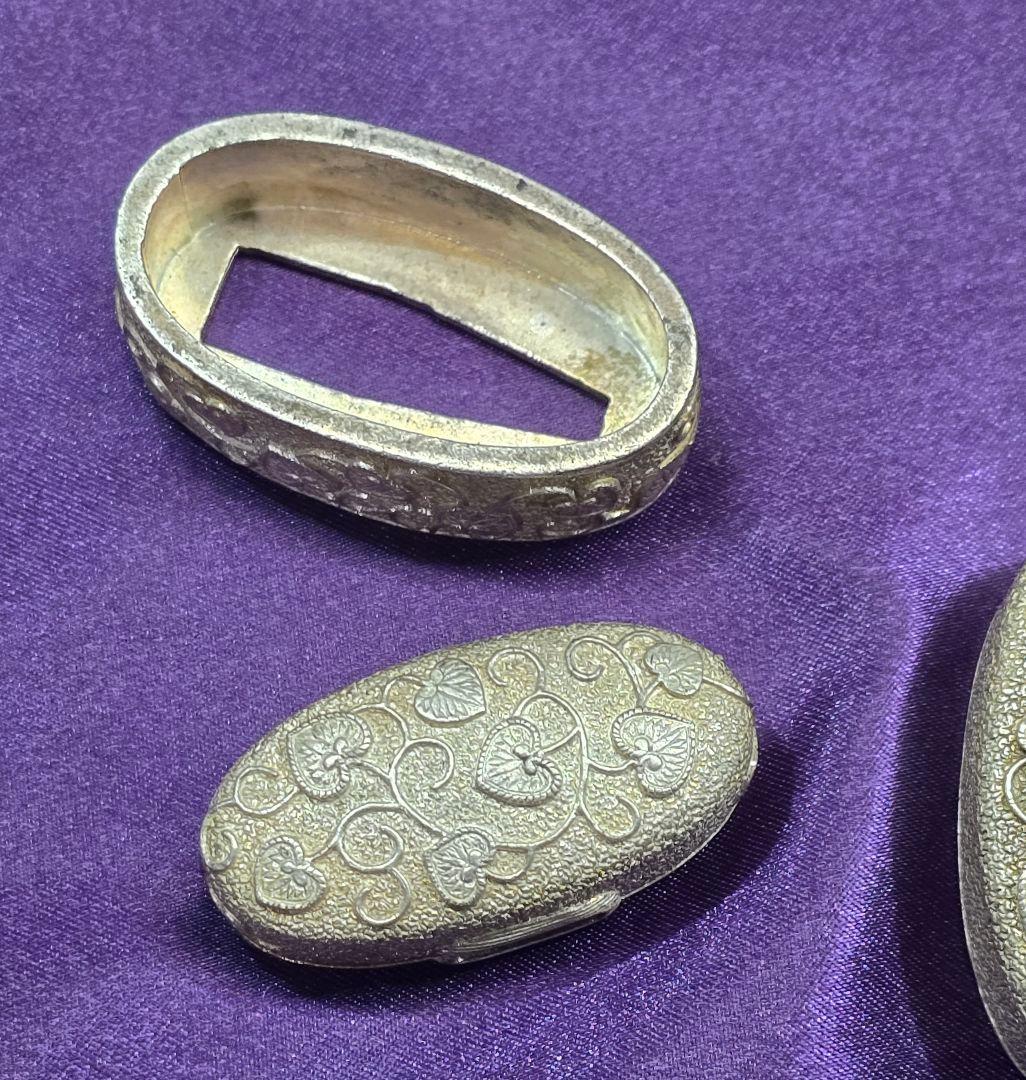 拵金具一作 銀地 3点 刀装具