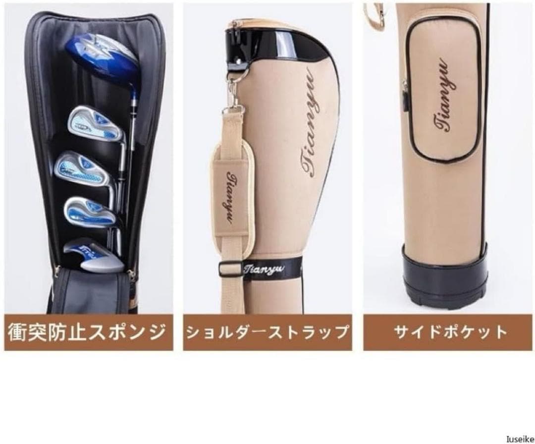 ゴルフクラブケース 練習用ゴルフバッグ 6～7本収納可能 超軽量で持ち運び便利
