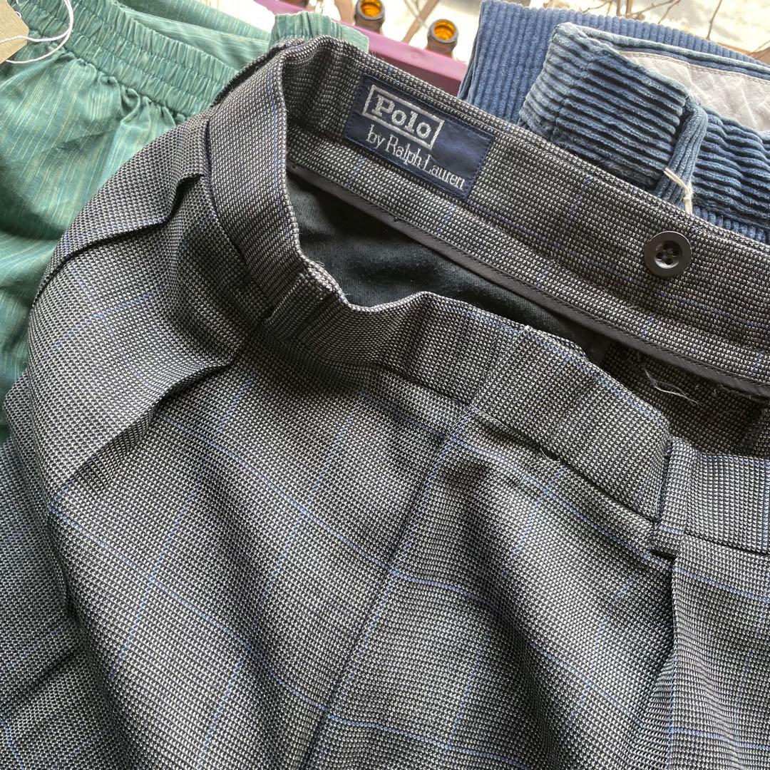 80s ラルフローレン チェック スラックス