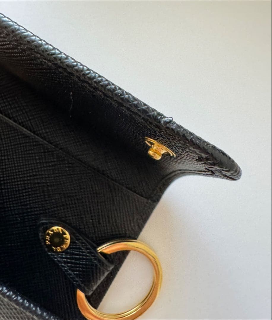 PRADA プラダ 超美品 サフィアーノ 1PG004 キーケース キーリング