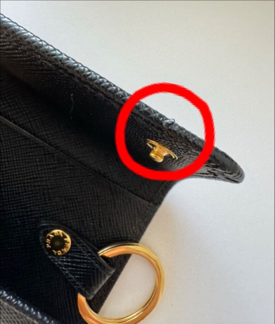 PRADA プラダ 超美品 サフィアーノ 1PG004 キーケース キーリング