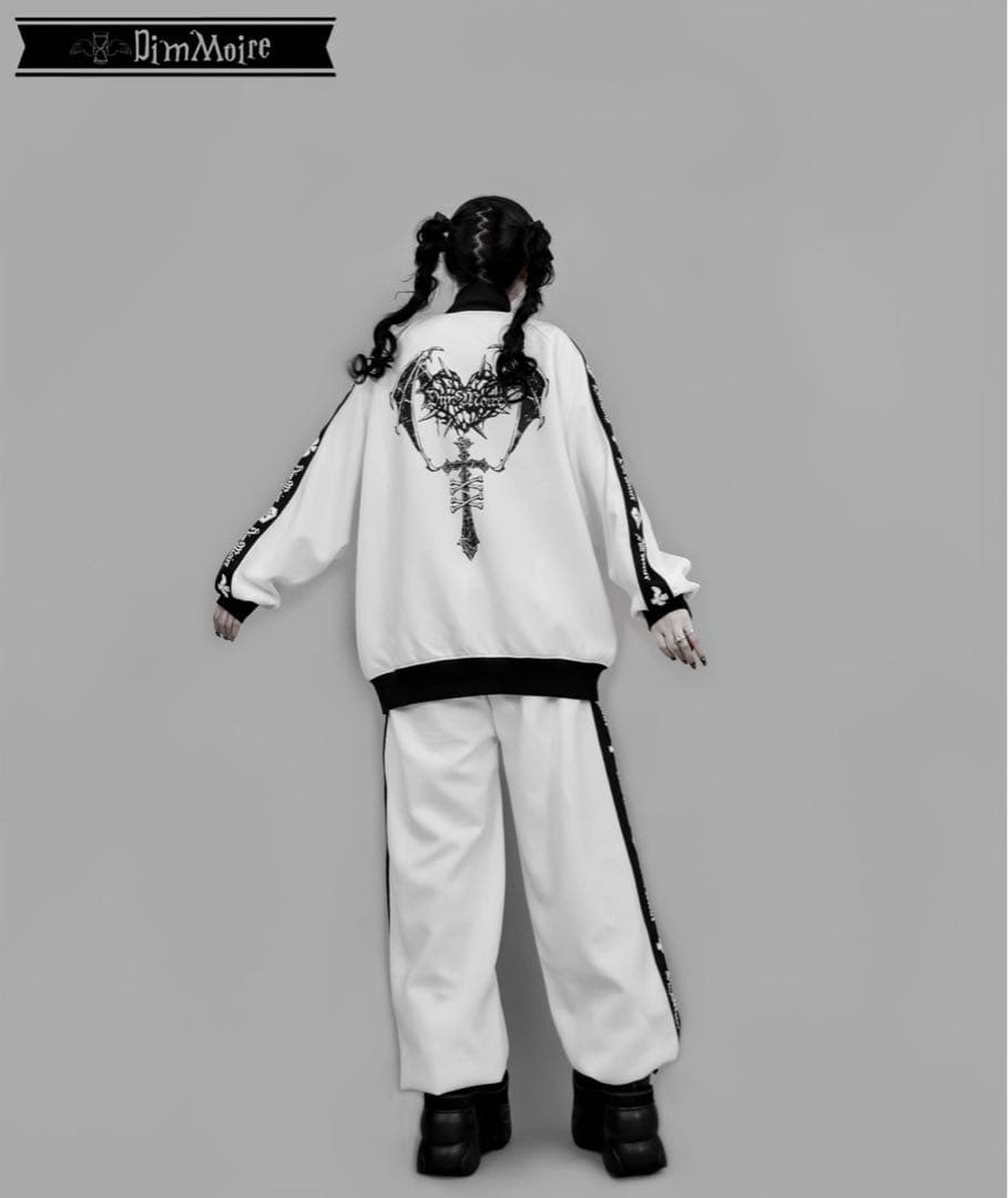 dimmoire ディムモアール ロゴプリントジャージトップス