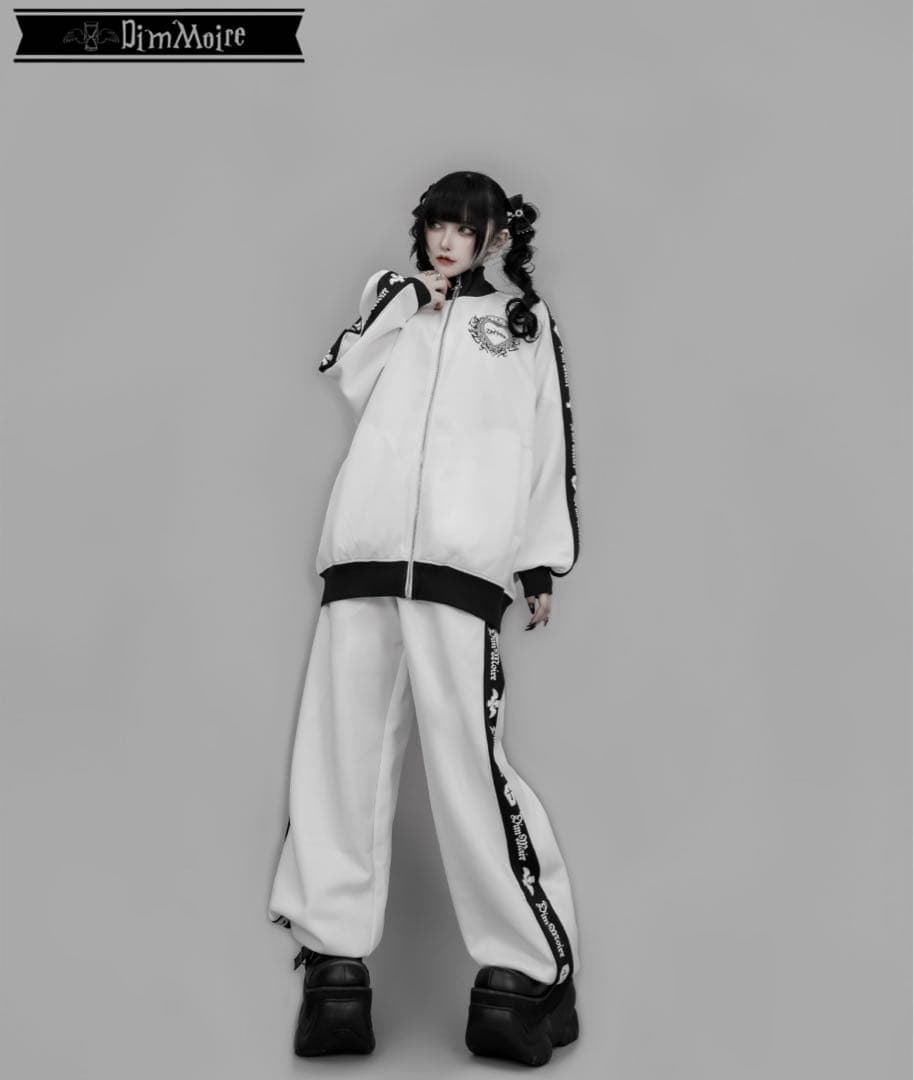 dimmoire ディムモアール ロゴプリントジャージトップス